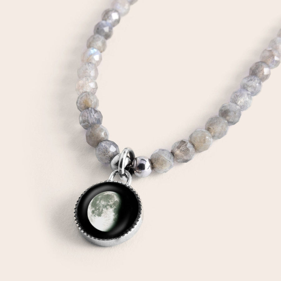 Bhavana Crystal Bracelet and Necklace in Grey Bundle