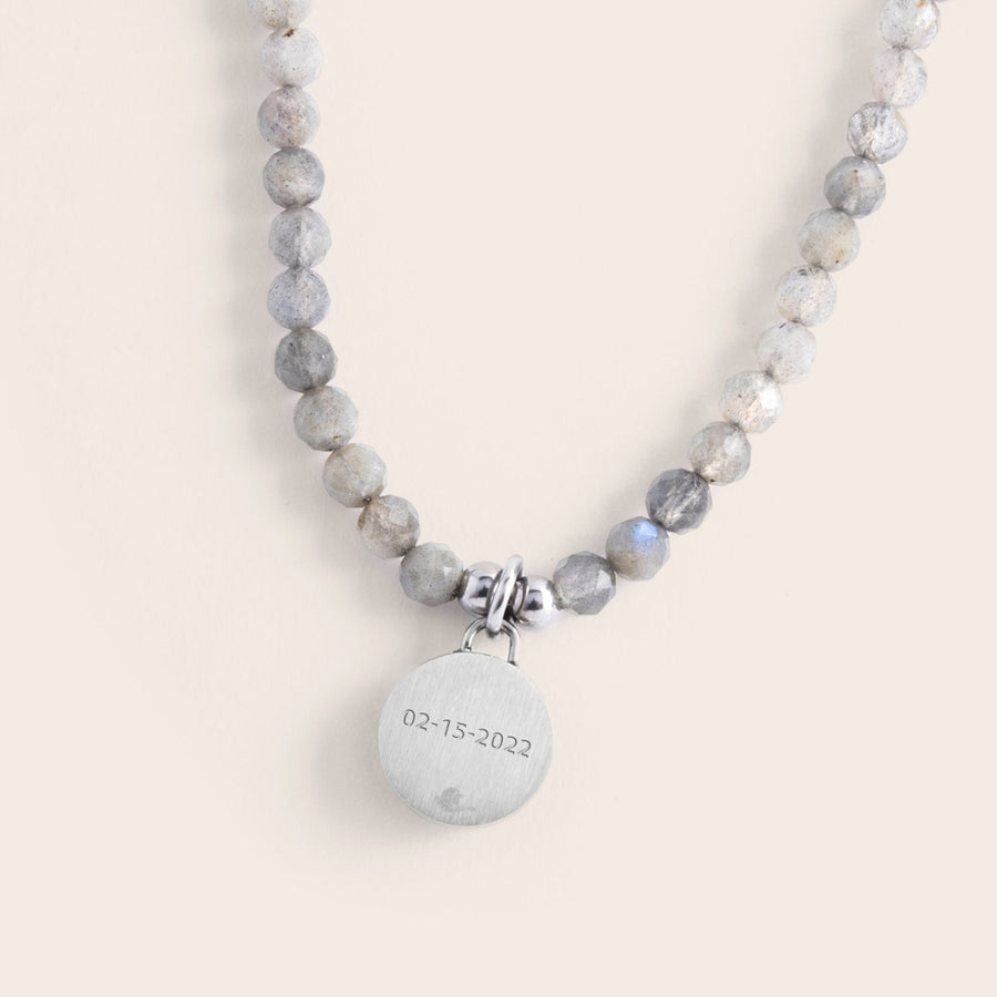 The Astral Bhavana Necklace in Gray Agate