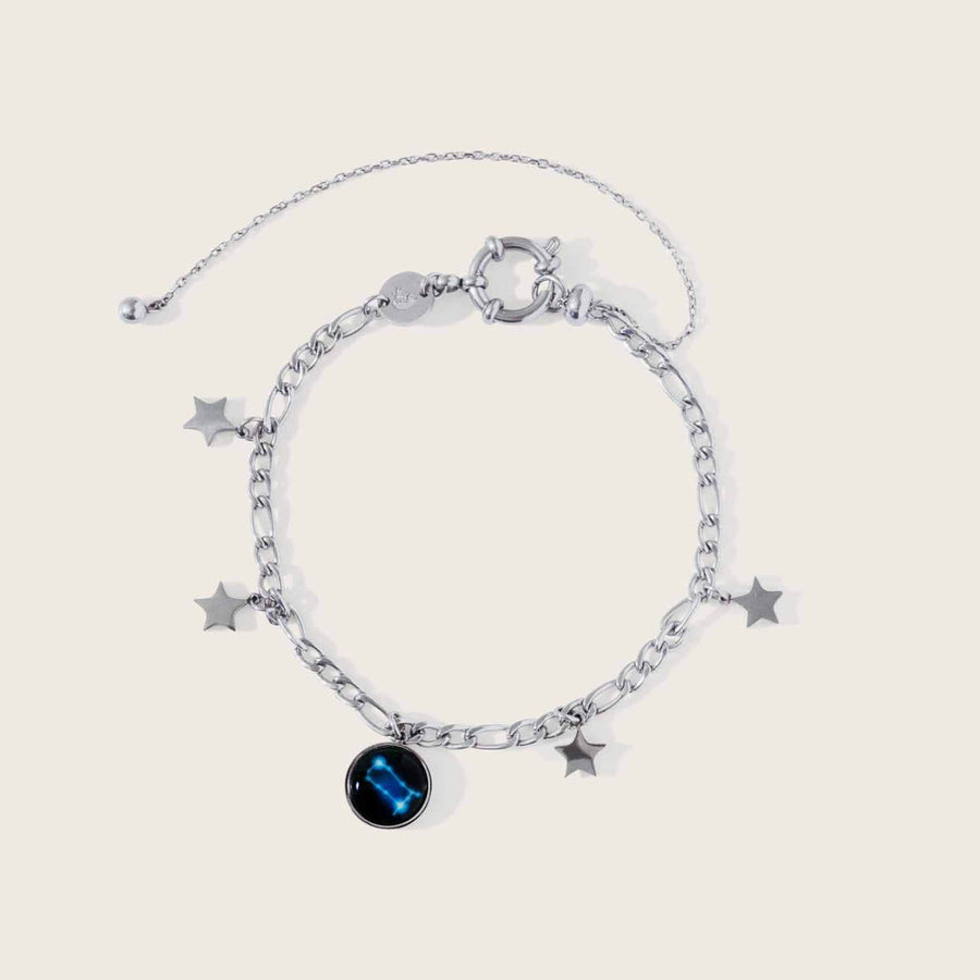 The Astral Mae Anklet In Stainless Steel Moonglow Jewelry 