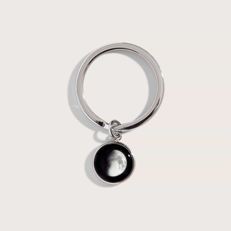 Stainless steel moon phase key chain/key ring 