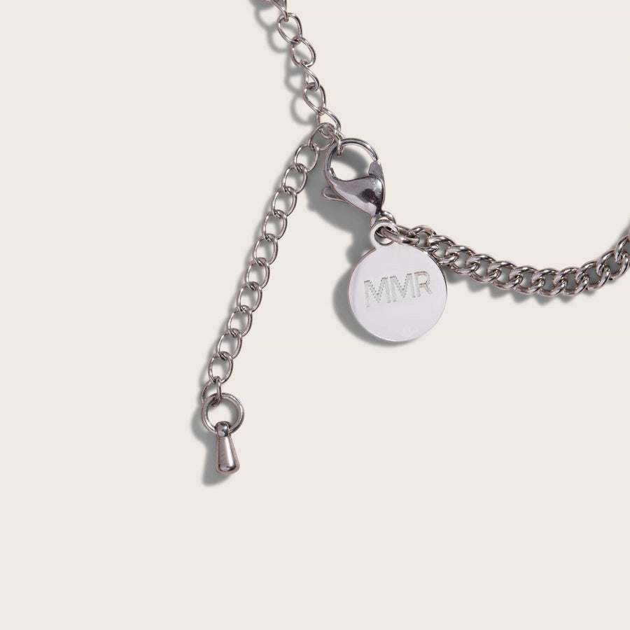 Engravable tag on Pallene Bracelet in Silver